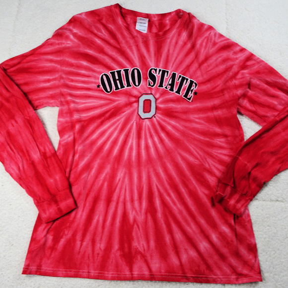 Gildan Other - NCAA Ohio State Tie Dye Red Long Sleeve Shirt Lg